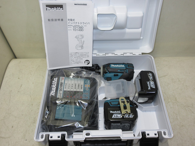 マキタ　充電式インパクトドライバ　TD138DRFX 高価買取いたしました。