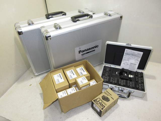 Panasonic 充電圧着器 EZ46A4K-B オプション　ケーブルカッタ・ノックアウトパンチ・圧縮アタッチメント・パンチカッター　高価買取いたしました。