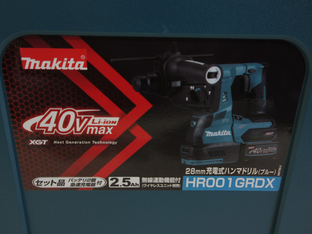 マキタ　28�o　充電式ハンマドリル　HR001GRDX　40V